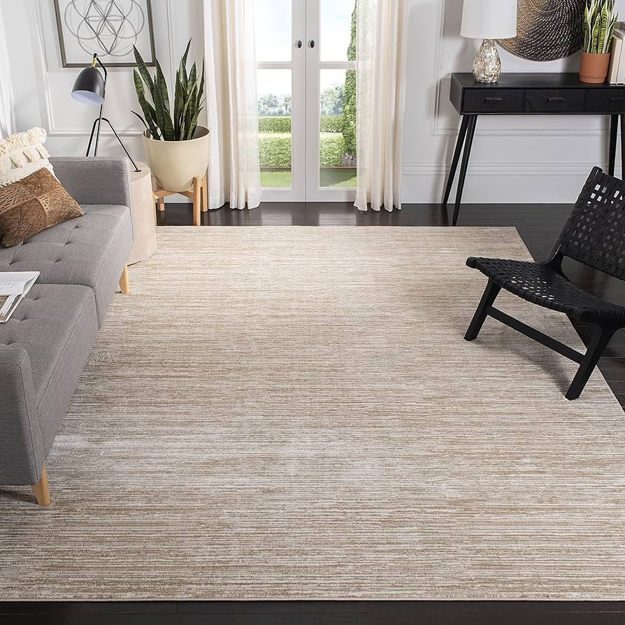 SAFAVIEH Area Rug 8x10 - Vision Collection - Large - Creme, Modern Ombre Tonal Chic Design, Non-S... | Amazon (US)