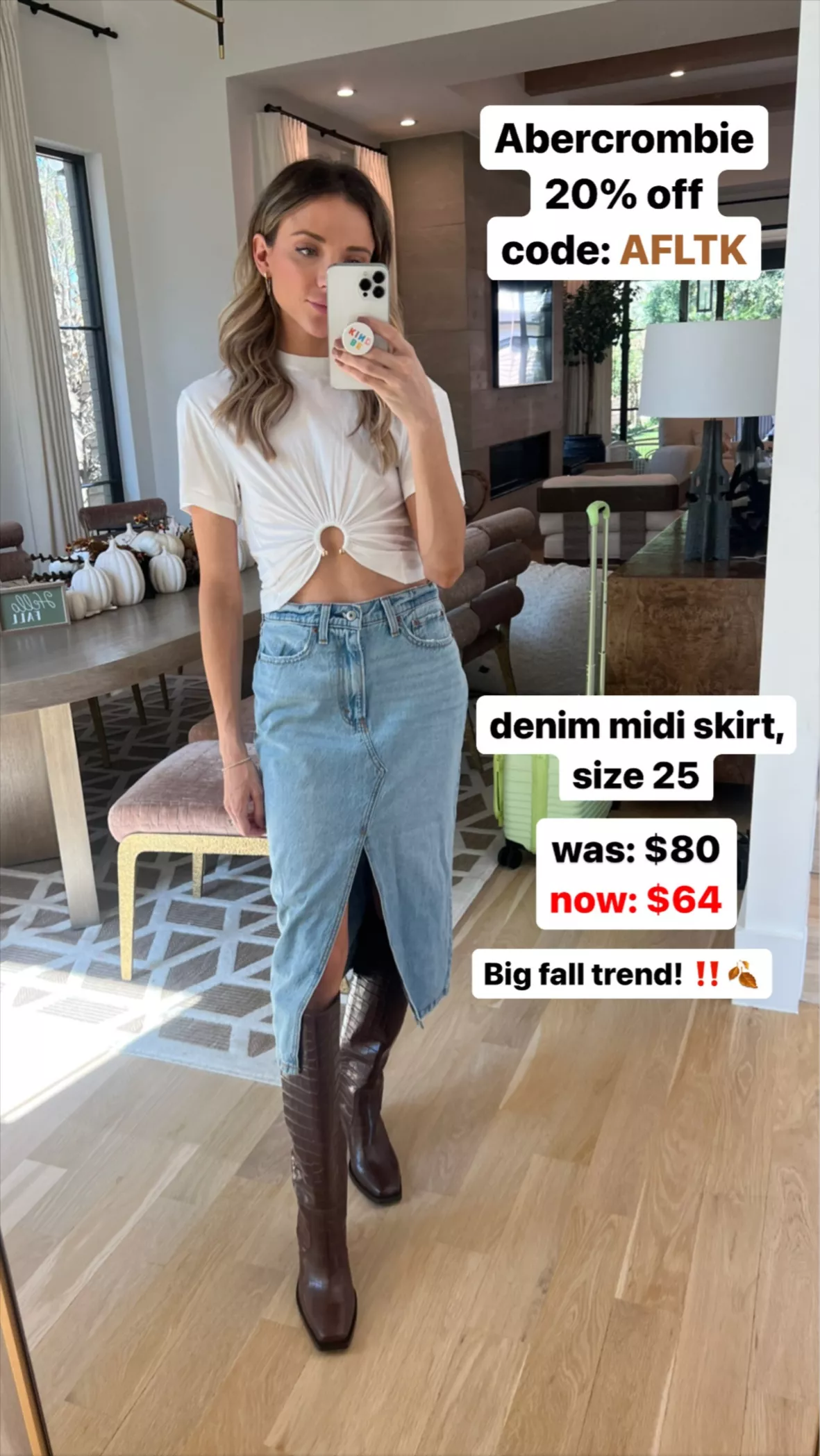 Denim Midi Skirt curated on LTK