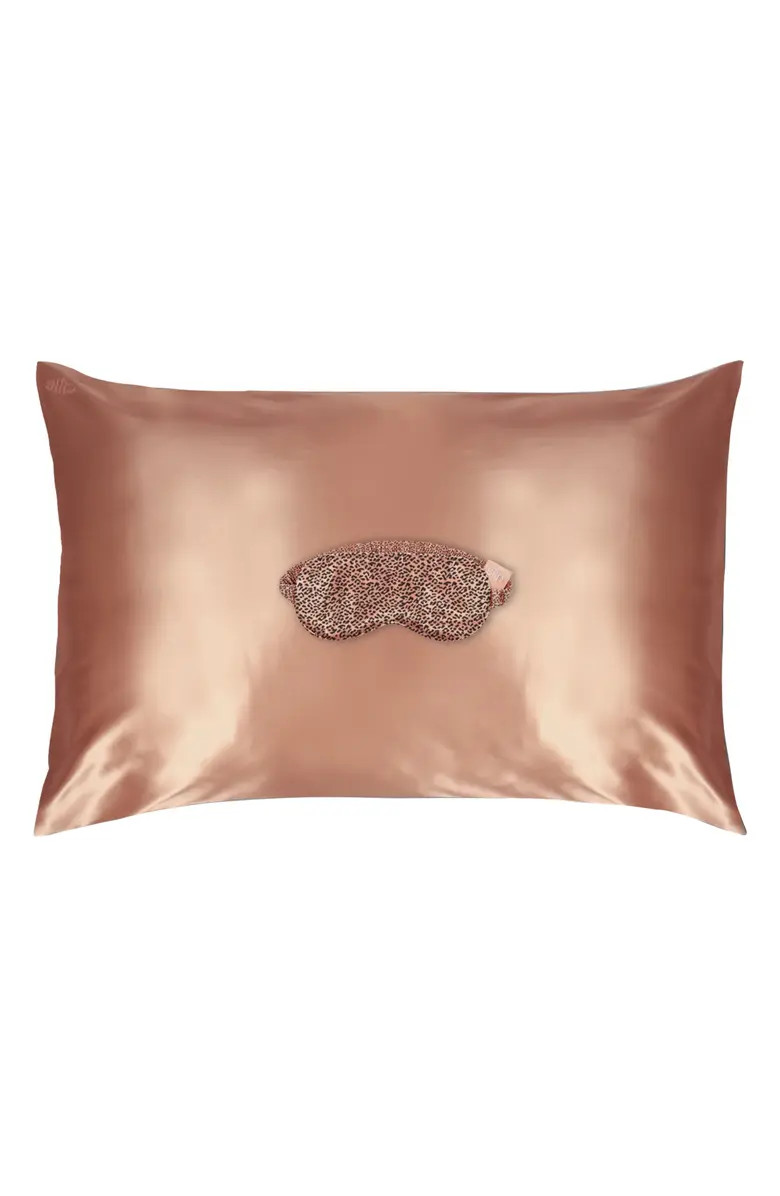 Slip Rose Gold & Leopard Print Pillowcase & Sleep Mask Set (USD $139 Value) | Nordstrom | Nordstrom