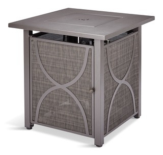 For Living Bluebay Outdoor Fire Pit Table, Square, 40,000 BTU, Black | Canadian Tire