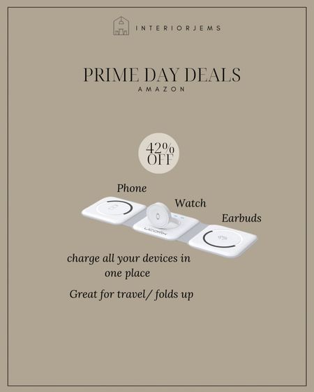 Charge all your devices in one place, it also folds up super small and is great for travel, charge your phone earbuds and Apple Watch all of the same time, on sale for prime day, Amazon, Amazon gadgets, number one best seller

#LTKsalealert #LTKstyletip #LTKhome