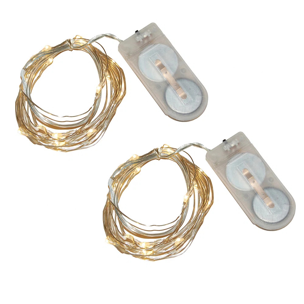 Battery Operated LED Fairy String Lights - 2 Count (Set of 2) | Wayfair North America