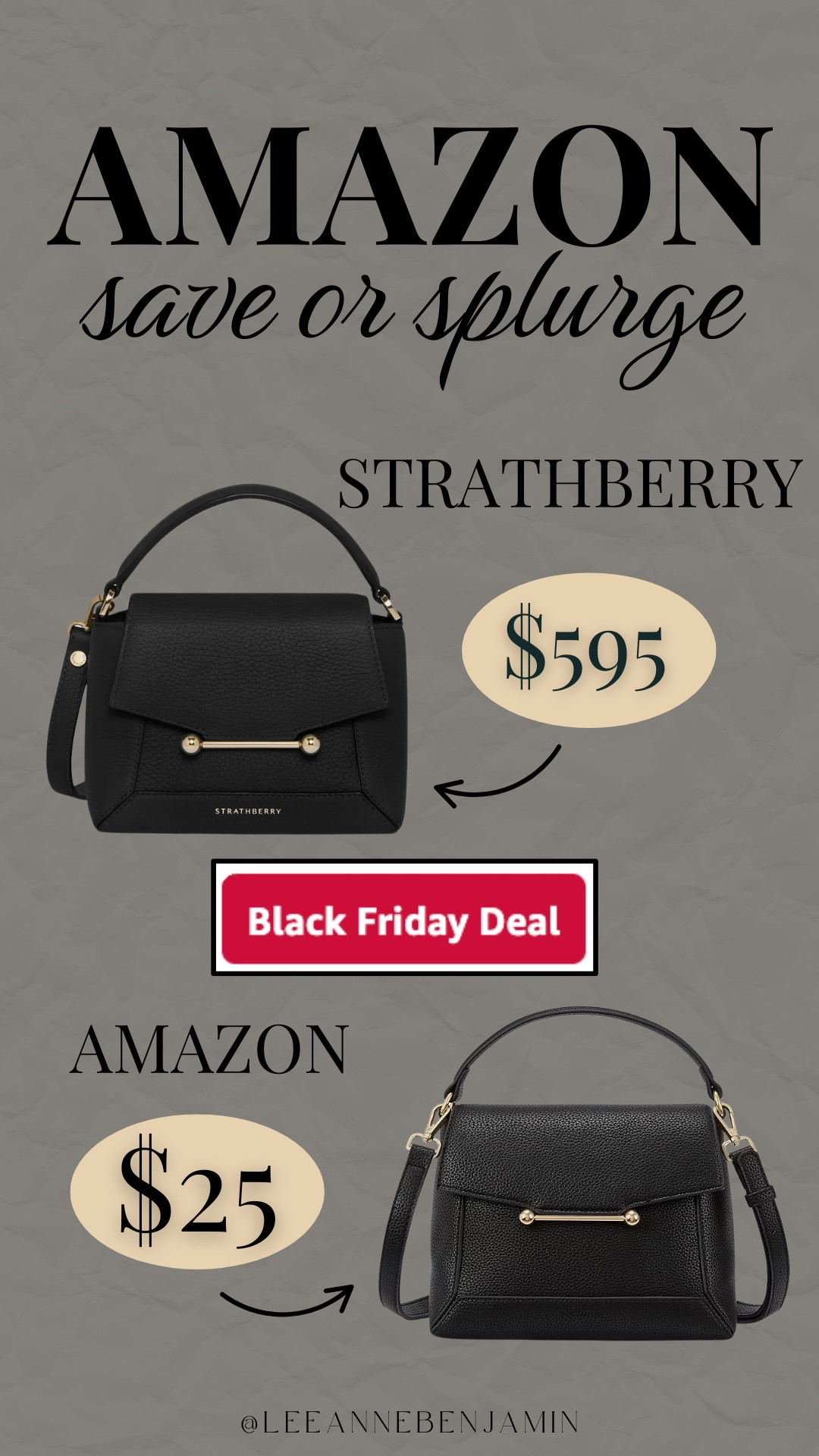 Look for less designer  bag on sale for Black Friday! 

#LTKHoliday #LTKCyberWeek #LTKGiftGuide
