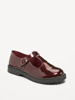 Shiny Faux-Leather Mary-Jane Shoes for Girls | Old Navy (US)