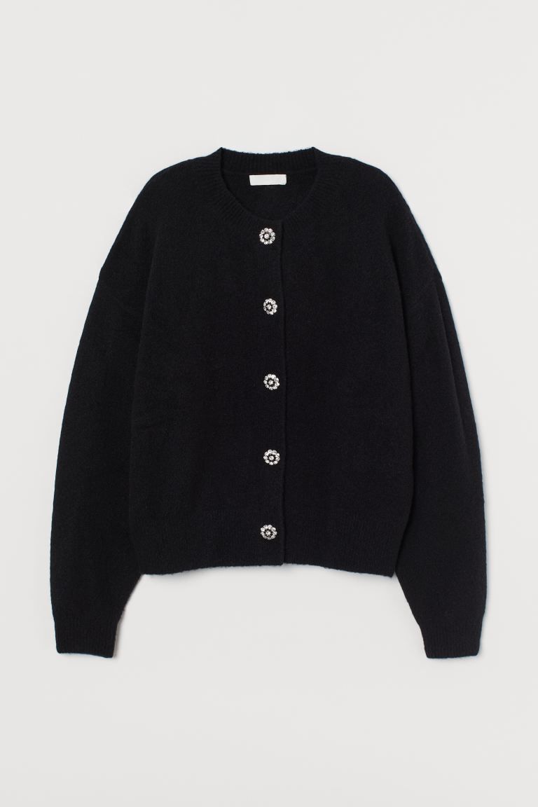 Rhinestone-button Cardigan | H&M (US)