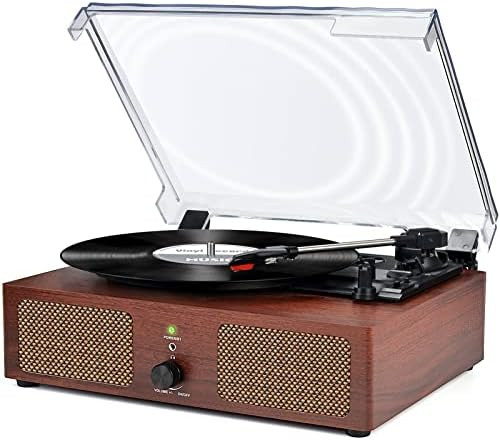 Vinyl Record Player with Stereo Speakers Bluetooth Vintage Turntable for Vinyl Records USB Portab... | Amazon (US)