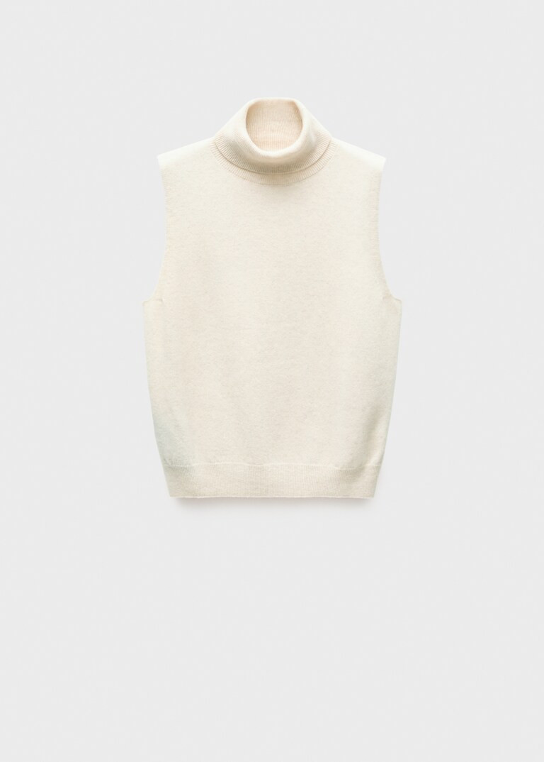 100% wool turtleneck top - Women | MANGO United Kingdom | MANGO (UK)