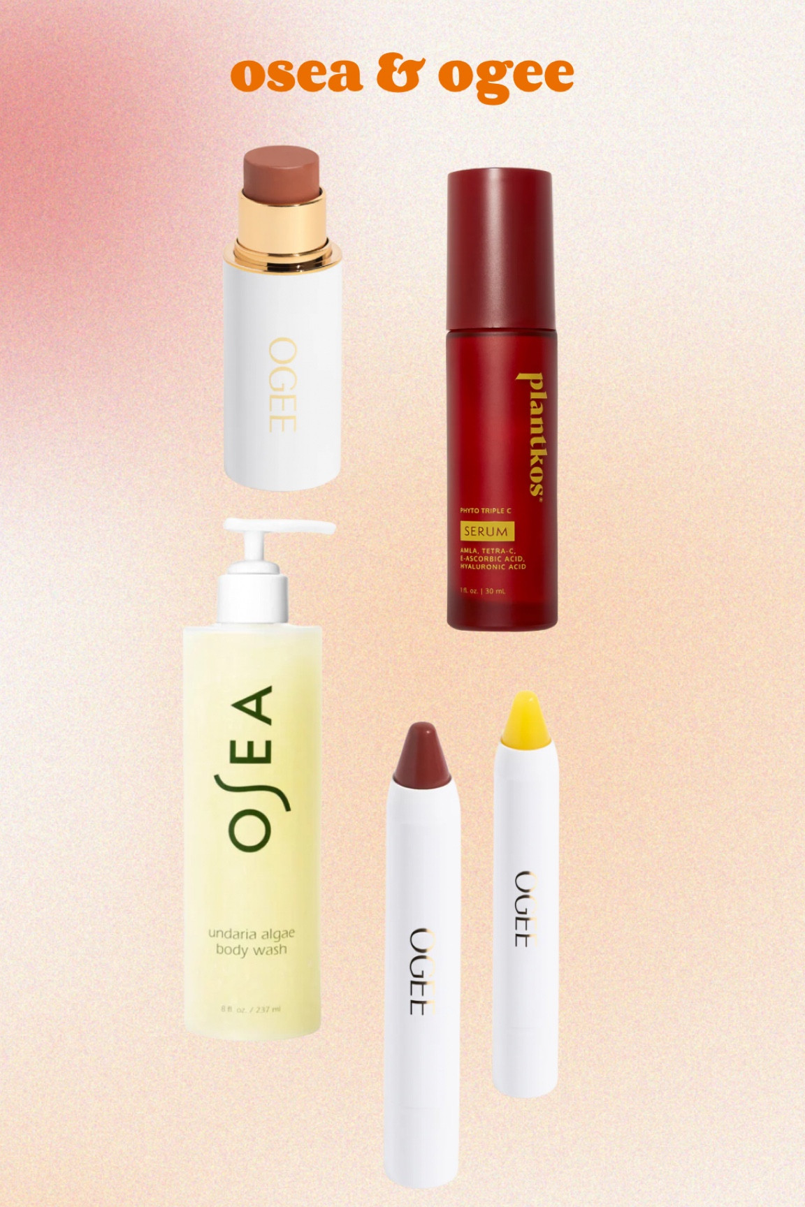 this body wash is to die for, smells like oranges and is CLEAN!! Ogee is also a great brand for makeup! Super clean! This plantkos serum was a free gift and it dries matte, it’s a good base for daily use!