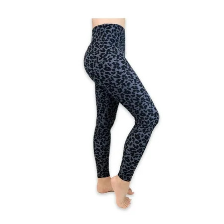On the Go Women s Cheetah Print Leggings (1 Pair Grey Cheetah Print Size 3X-5X) - SuperSoft Slimming Mid-Rise Fit Yoga Pants | Walmart (US)