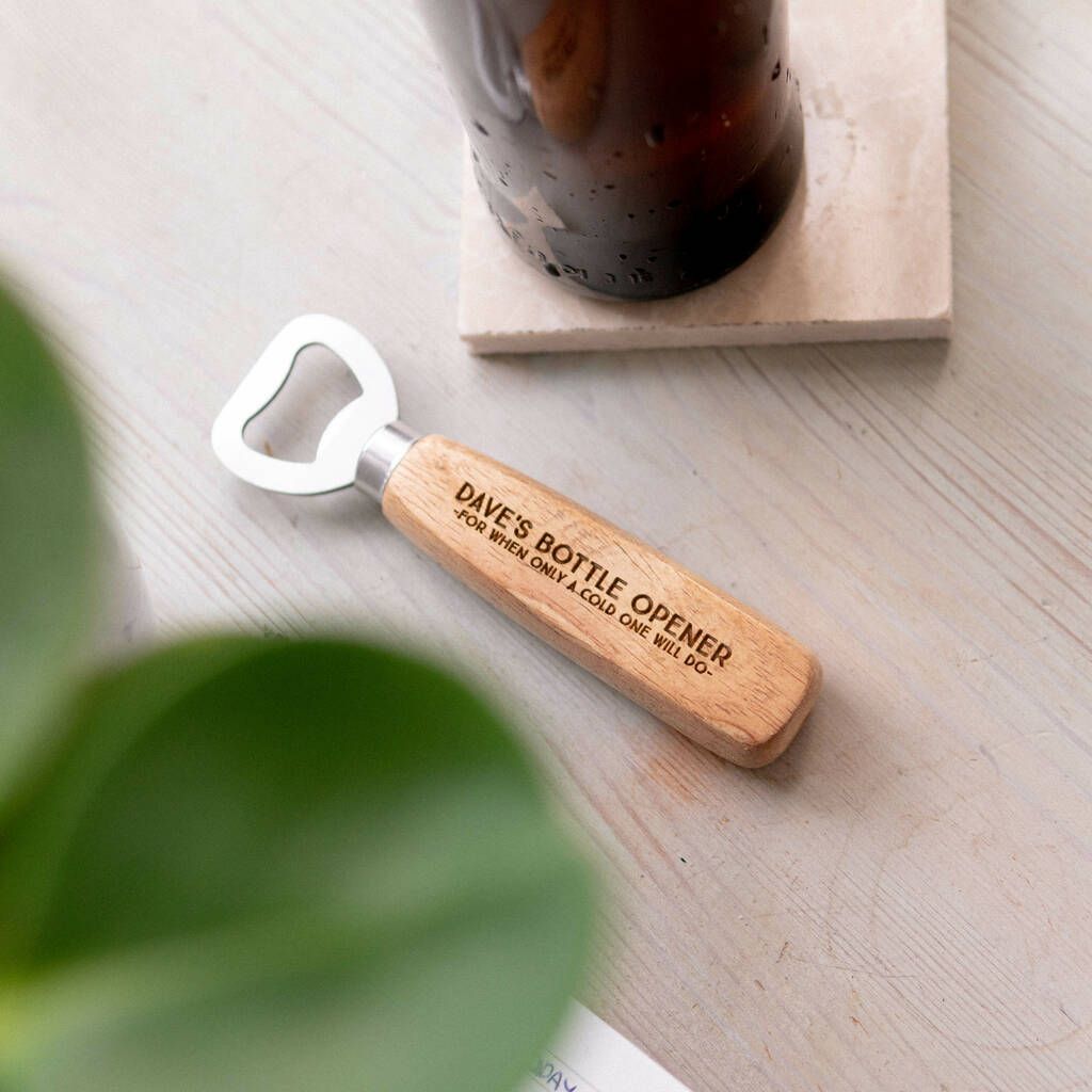 Personalised Wooden Handled Bottle Opener | Not On The High Street