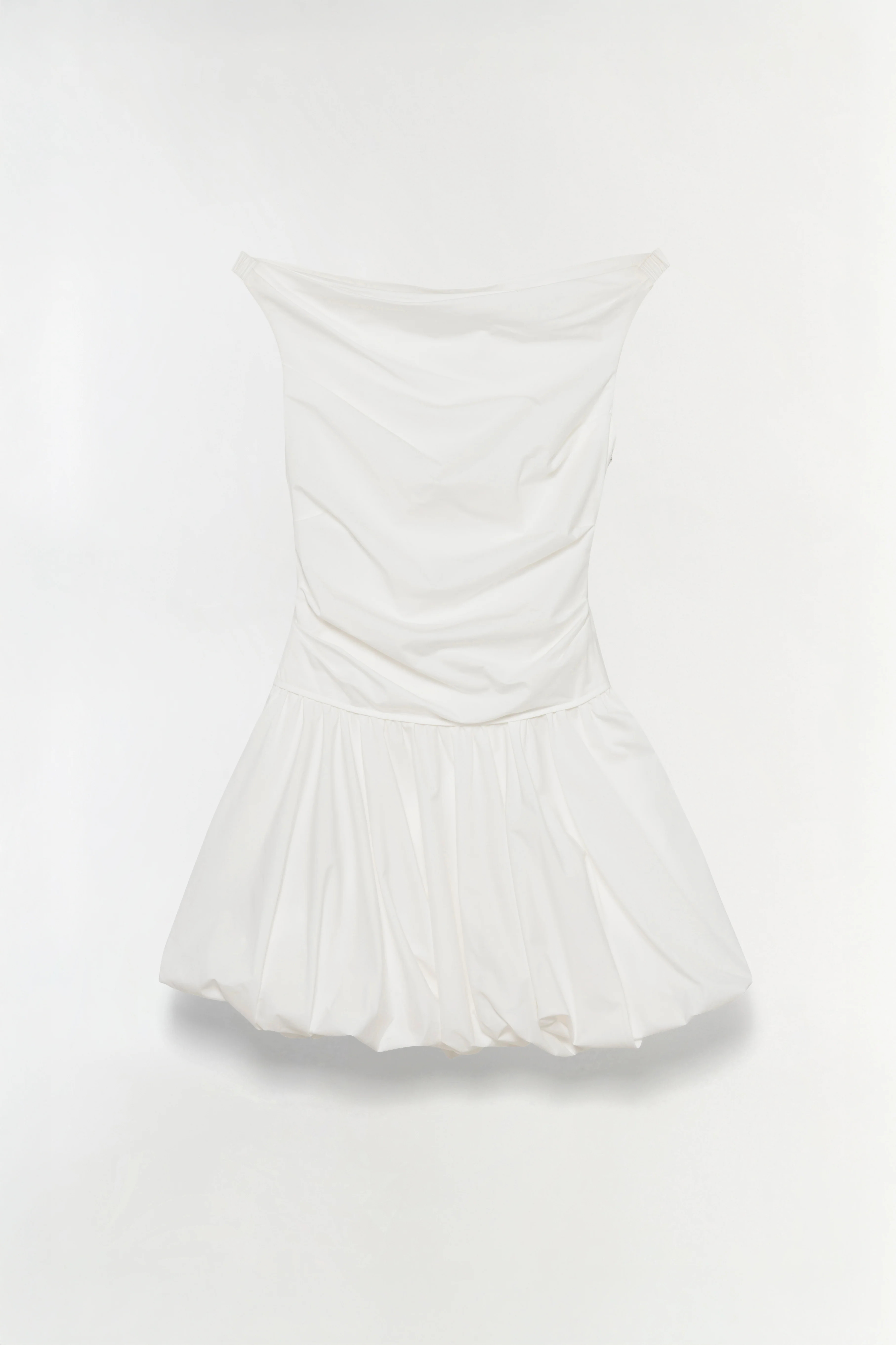 SIMKHAI Women's Salina Bubble Mini Dress in White, Cotton, Size 2 | Simkhai