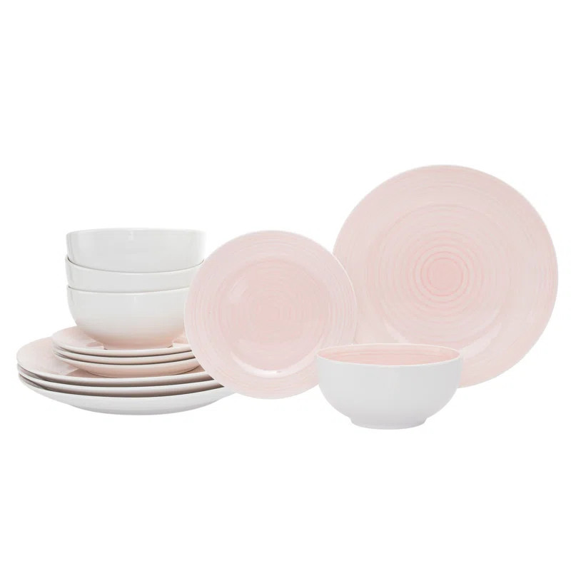 Spiral 12 Piece Dinnerware Set, Service For 4 | Wayfair North America