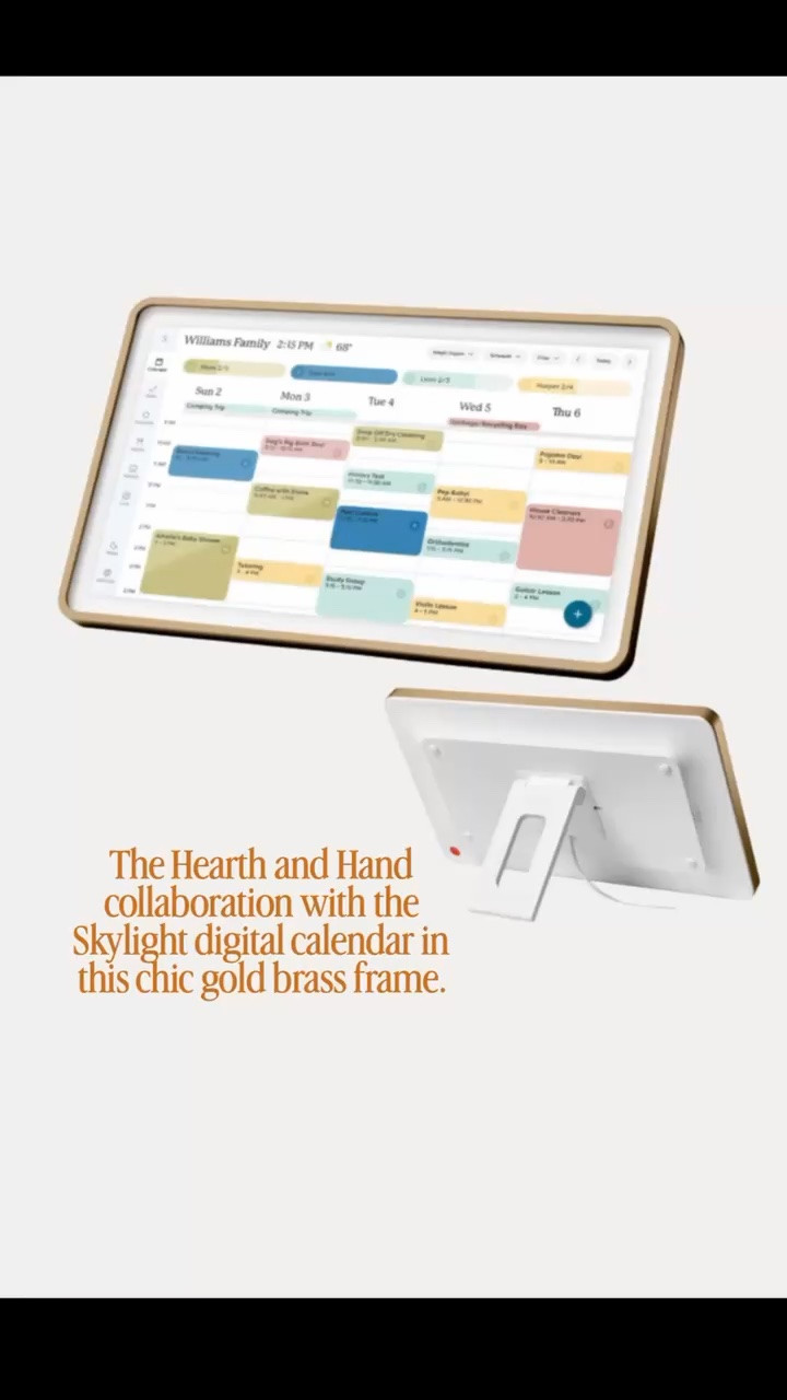 Hansen hand did a collaboration with Skylight, and it’s so good. I love the gold bronze frame. This digital calendar is life-changing for family calendar organization.
￼

#LTKmomlife #LTKKids