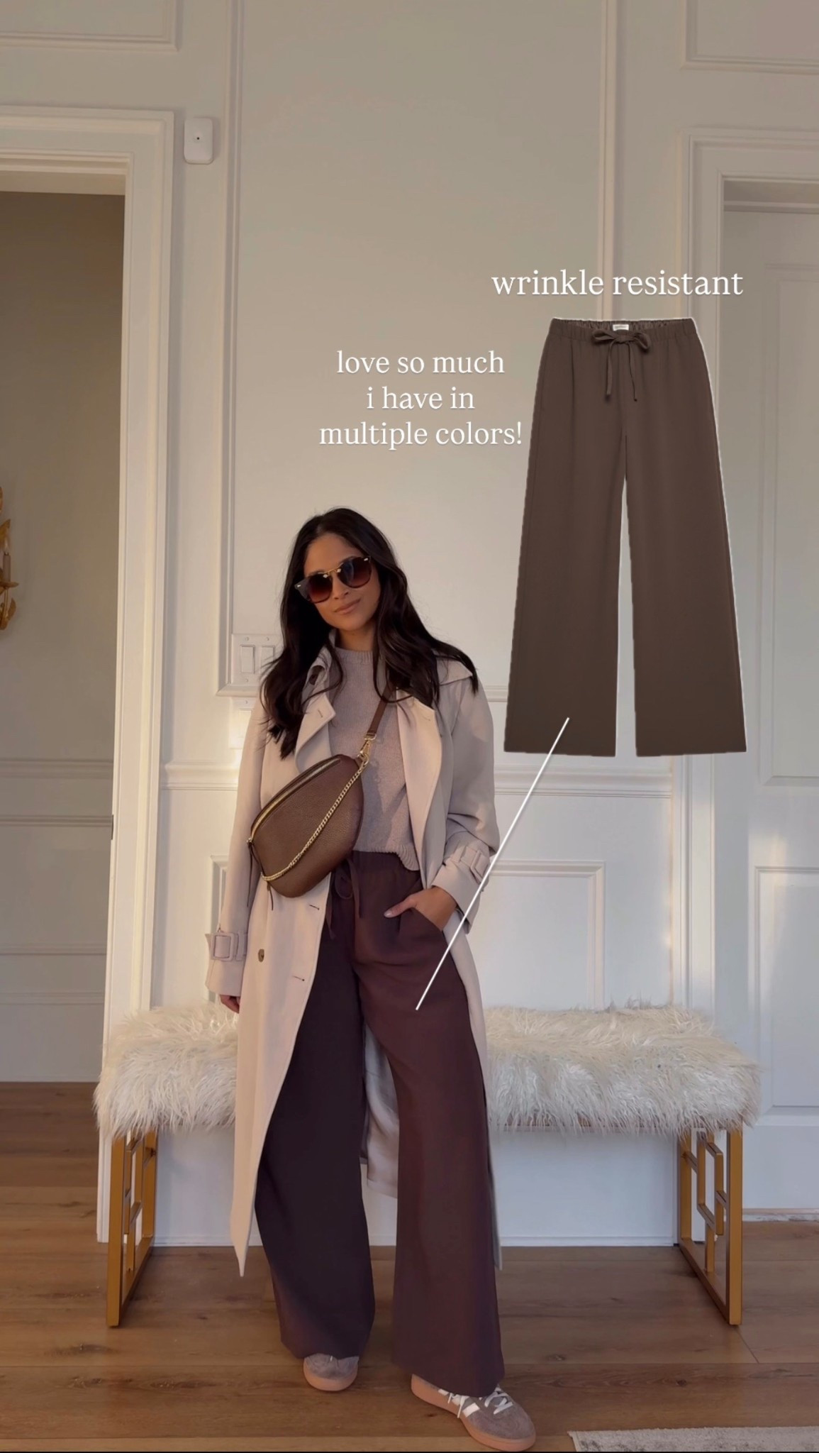 Obsessed with this crepette fabric from @aritzia! Both my pants and trench coat are wrinkle resistant. 

My pants come in a ton of different colors and I got these hemmed to be able to wear with sneakers and flats.

Take 20% OFF my Beck sling bag with code: HAUTE20

#slingbag #aritzia #crepettepants 


#LTKSeasonal #LTKSaleAlert #LTKWorkwear