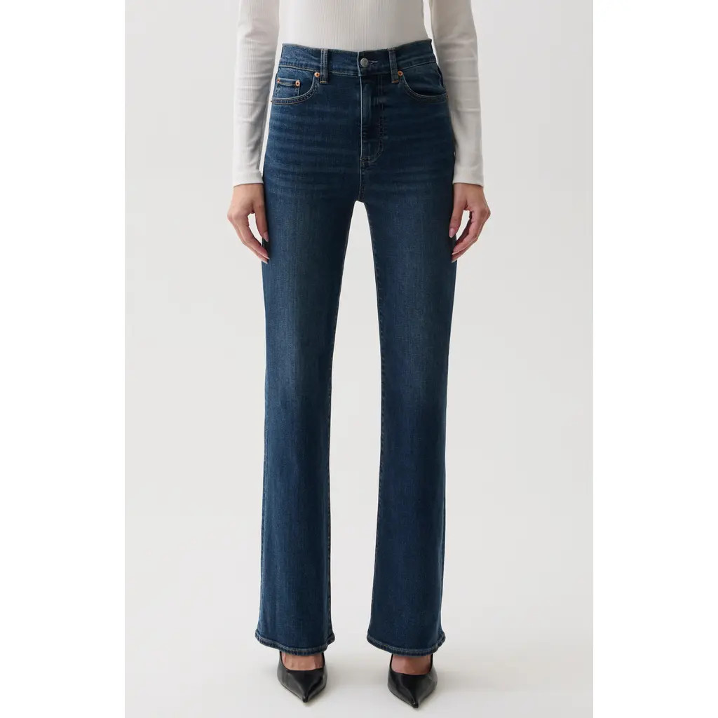 Pistola Evie High Waist Slim Bootcut Jeans in Bluebird at Nordstrom, Size 33 | Nordstrom