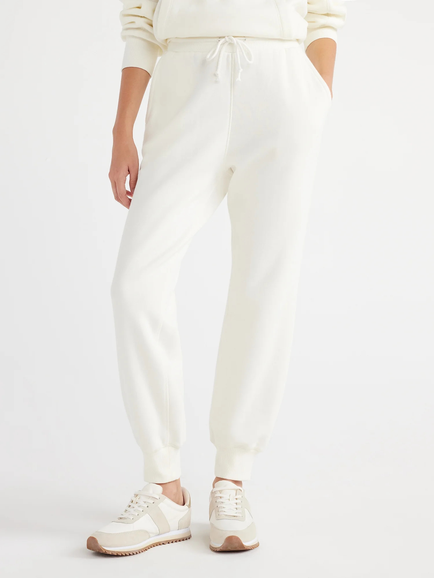 Free Assembly Women's Rib Cuff Sweatpants, 28” Inseam, Sizes XS-XXXL | Walmart (US)