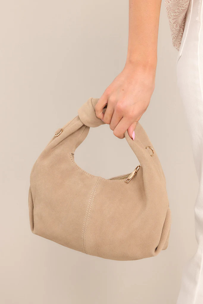 Stick With Me Taupe Bag | Red Dress
