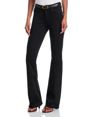 Never Fade High Rise Flare Jeans in Black001 | Bloomingdale's (US)