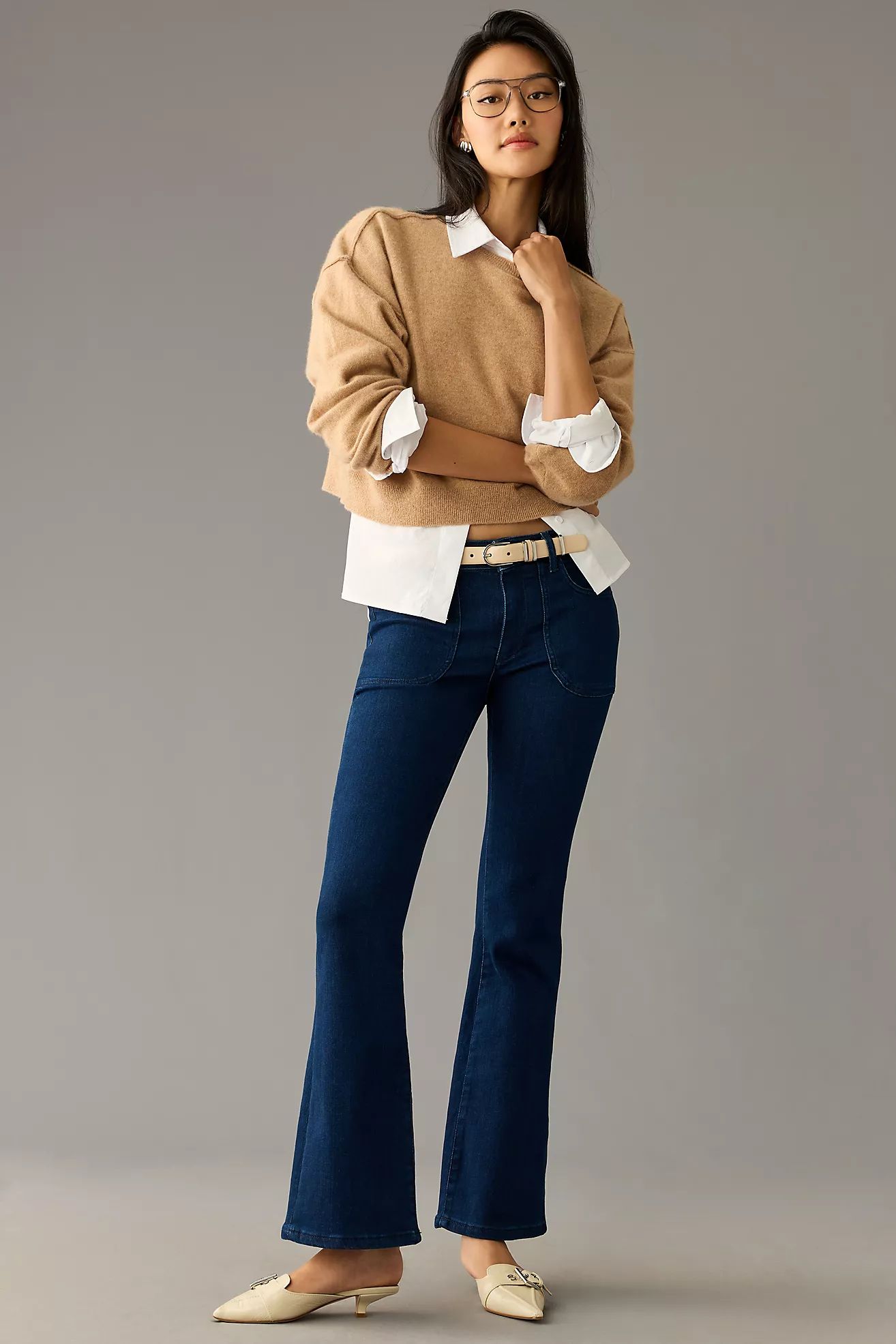 The Icon Low-Rise Flare Jeans | Anthropologie (US)