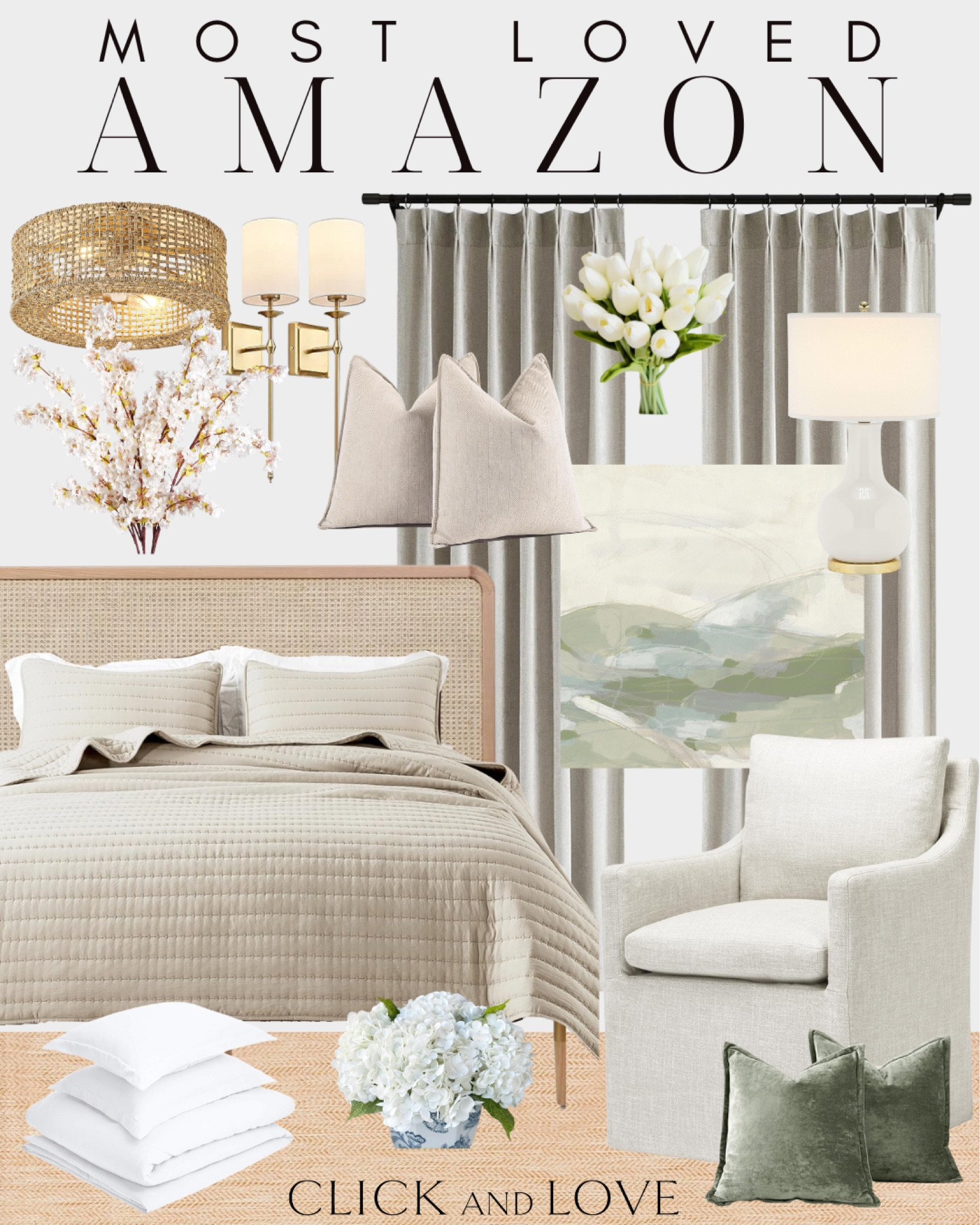 Most loved home decor finds from Amazon! So many pretty home decor finds this week to refresh any space! I own almost all of these products and love how they look in my own space.

primary bedroom, pillow covers, throw pillows, accent pillows, can bed, bedding, sconces, lighting, hooks, adhesive hooks, faux stems, greenery, bedroom inspiration, curtains, drapery, shade, Living room, bedroom, Modern home decor, traditional home decor, budget friendly home decor, Interior design, shoppable inspiration, curated styling, beautiful spaces, classic home decor, bedroom styling, style tip, look for less, designer inspired, accent chair, office chair, upholstered dining chair, lamp, fan, cherry blossoms, tulips, hydrangeas, wall art, Amazon, Amazon home, Amazon must haves, Amazon finds, amazon favorites, Amazon home

#LTKFamily #LTKStyleTip #LTKHome

#LTKHome #LTKStyleTip #LTKSeasonal