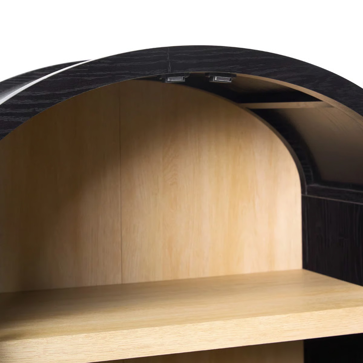 Ridunel Modern Arched Standard Bookcase with Glass Doors | Wayfair North America