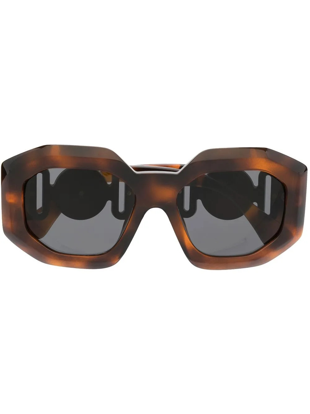 oversized tortoiseshell Medusa sunglasses | Farfetch Global