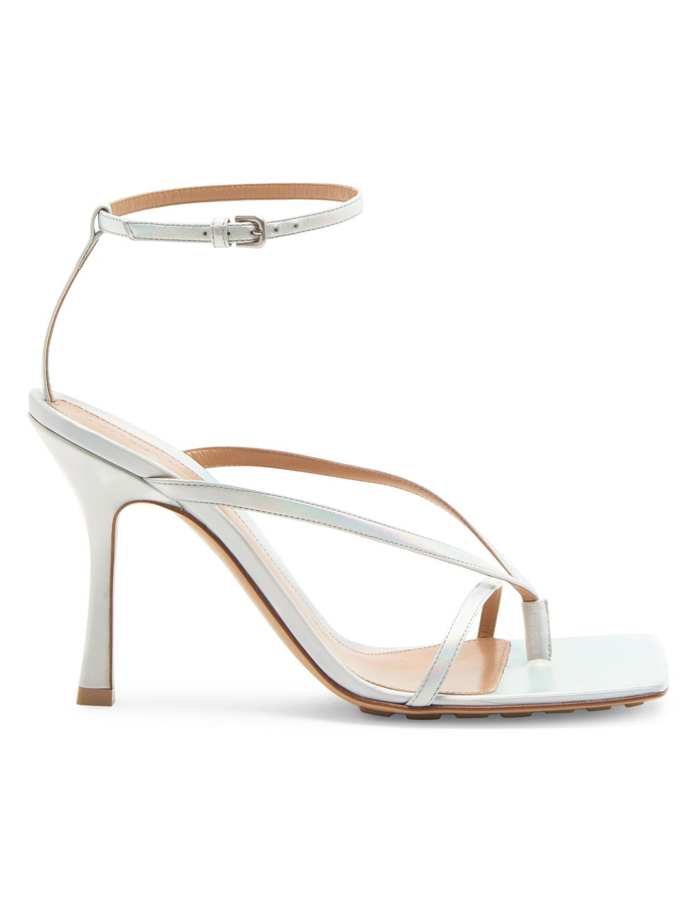 Bottega Veneta Stretch Metallic Leather Sandals | Saks Fifth Avenue