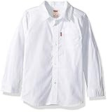 Levi's Boys Long Sleeve One Pocket Button Up Shirt, White, 3T | Amazon (US)