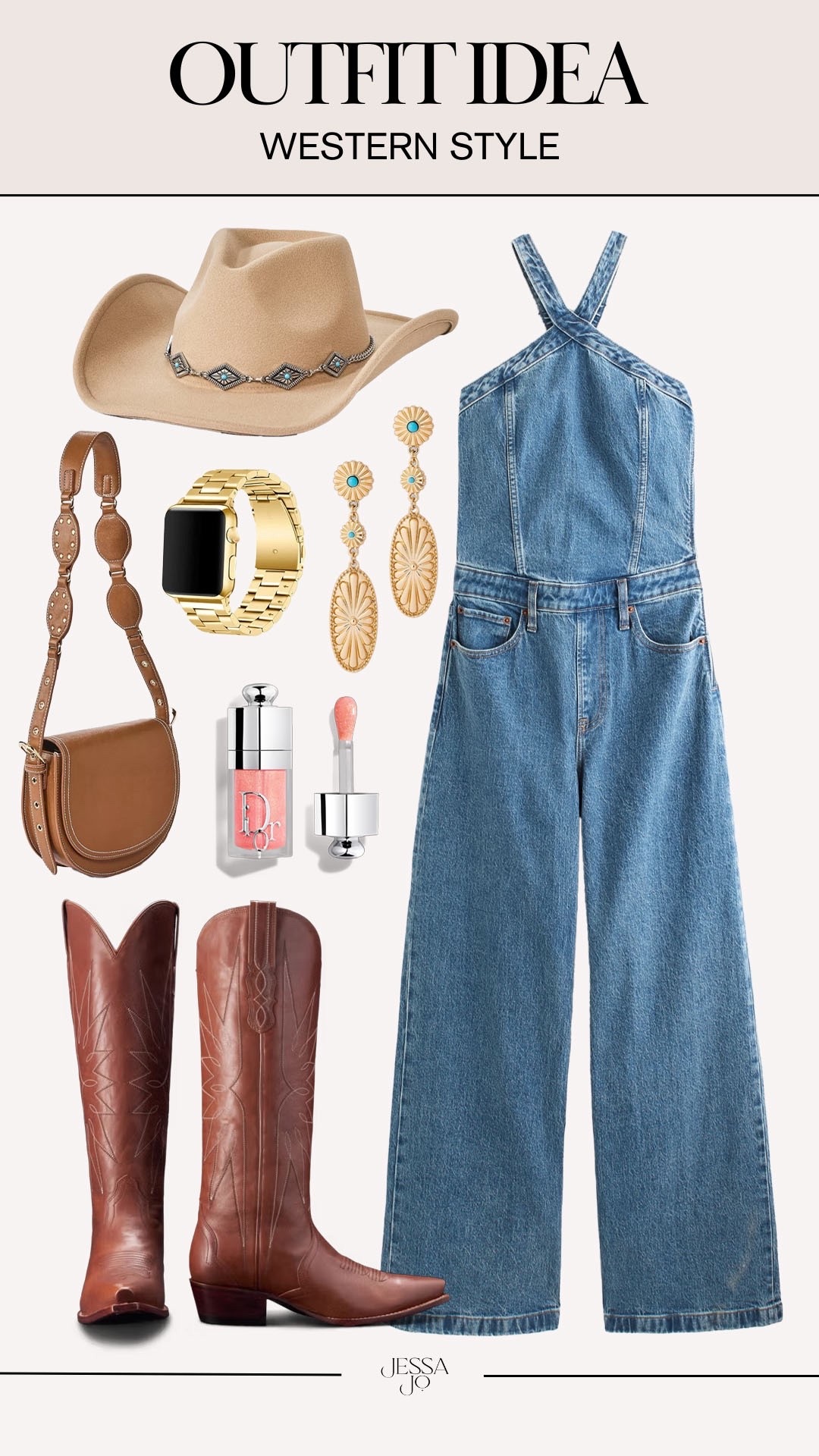 Western outfit idea. Spring style. Spring festival outfit. Abercrombie new arrivals.  Abercrombie denim jumpsuit. Target western accessories  

#LTKSeasonal #LTKootd #LTKFestival