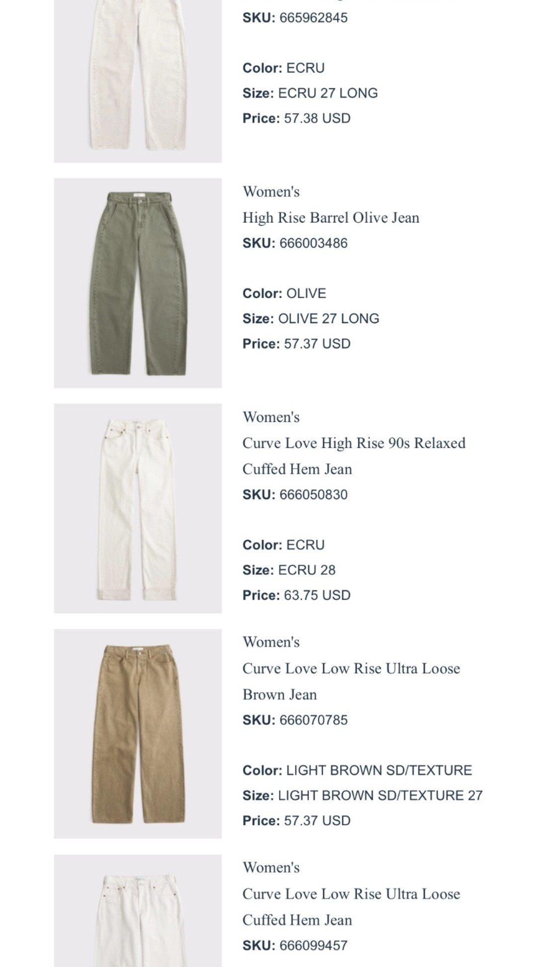 The new denim Abercrombie sale just released is too perfect, love the off white color! Linking the pairs I snagged - use code DENIMAF for a stackable code 