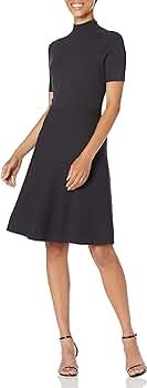 Lark & Ro Women's Matisse Half Sleeve Funnel Neck Cut Out Dress | Amazon (US)
