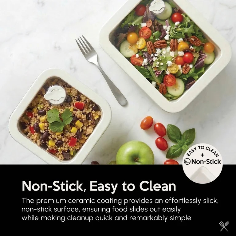 Just Cook Ceramic Glass Food Storage Container Set, 10 Piece Set, Best Used for Leftover Storage ... | Walmart (US)
