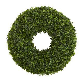 28" Green Boxwood Wreath By Nearly Natural | Michaels® | Michaels Stores