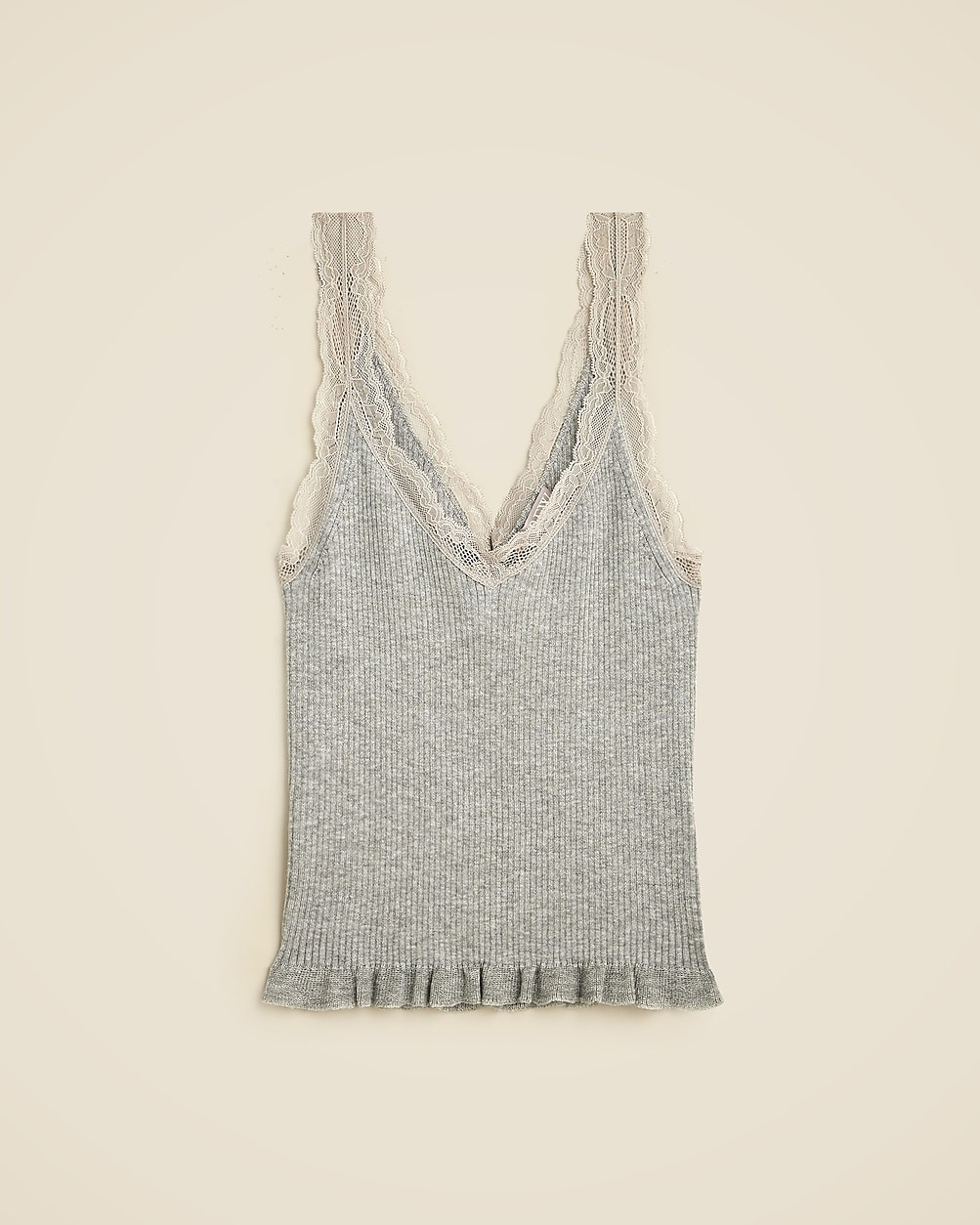 Lace-trim sweater-tank in TENCEL™ lyocell blend | J. Crew US