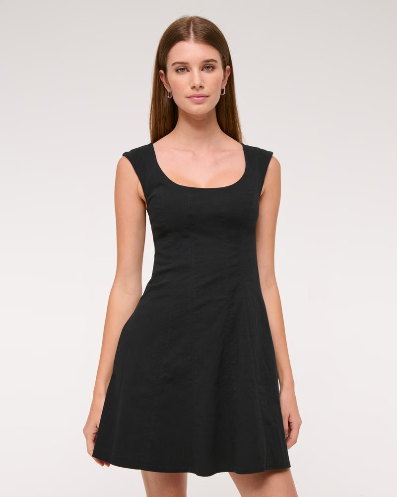 The A&F Mila Cap Sleeve Mini Dress | Abercrombie & Fitch (US)