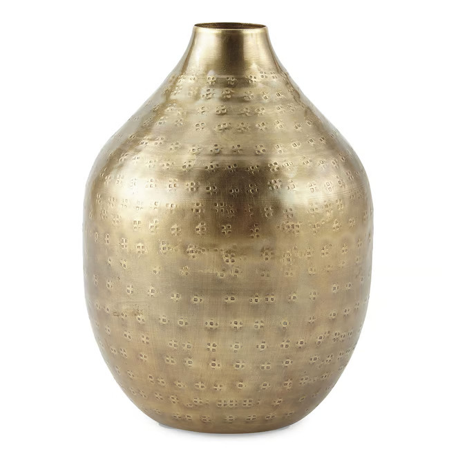 Distant Lands 7" Hammered Brass Vase | JCPenney