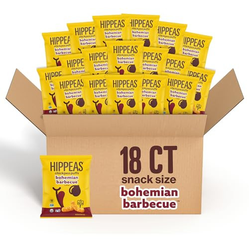 Hippeas Chickpea Puffs, Bold & Spicy Variety Pack: Barbecue, Sriracha, 0.8 Ounce (Pack of 18), 3g Protein, 2g Fiber, Vegan, Gluten-Free, Crunchy, Plant Protein Snacks | Amazon (US)