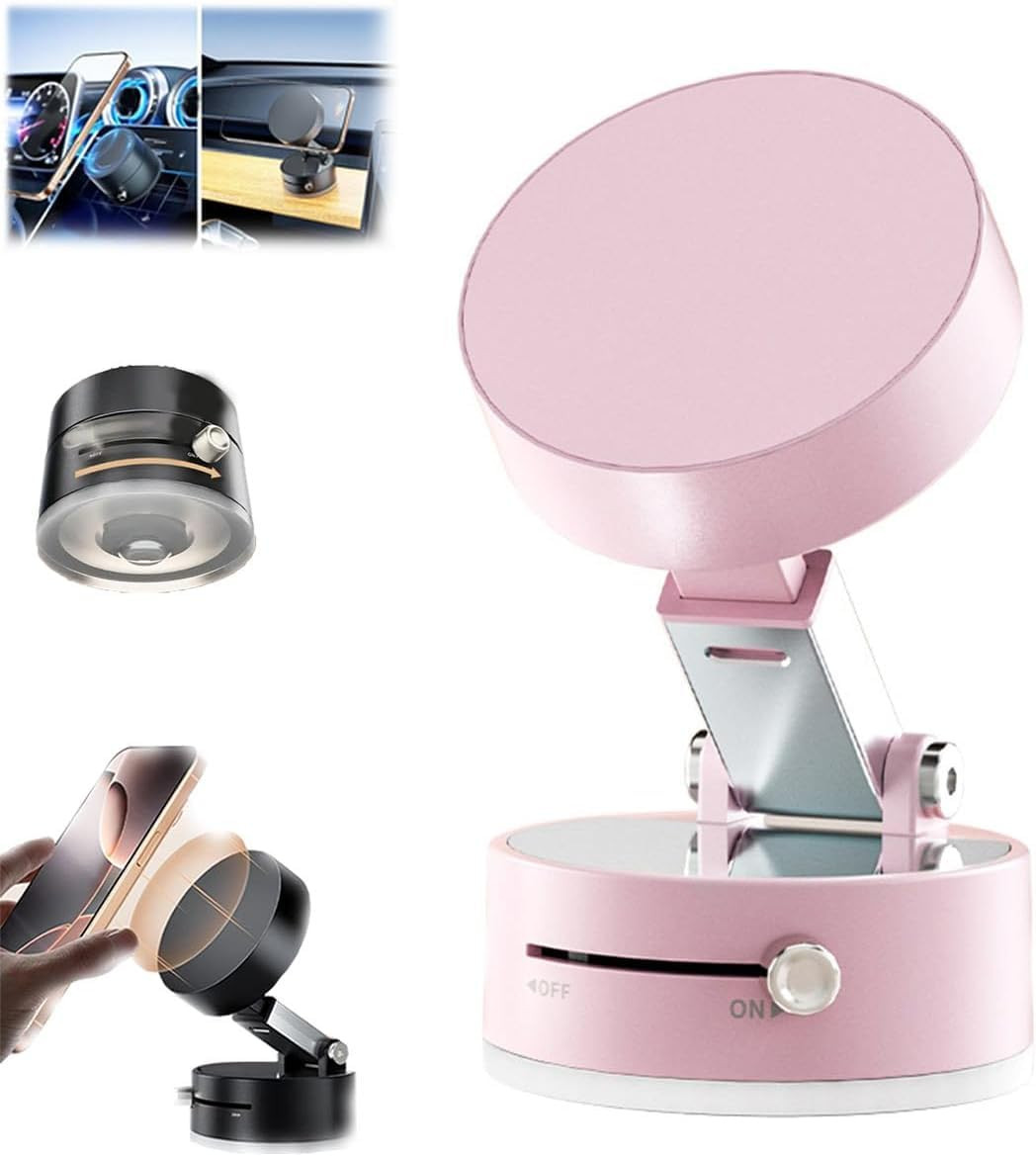 Foldable Portable Vacuum Magnetic Cell Phone Holder, 360° Adjustable Vacuum Suction Car Phone Mo... | Amazon (US)