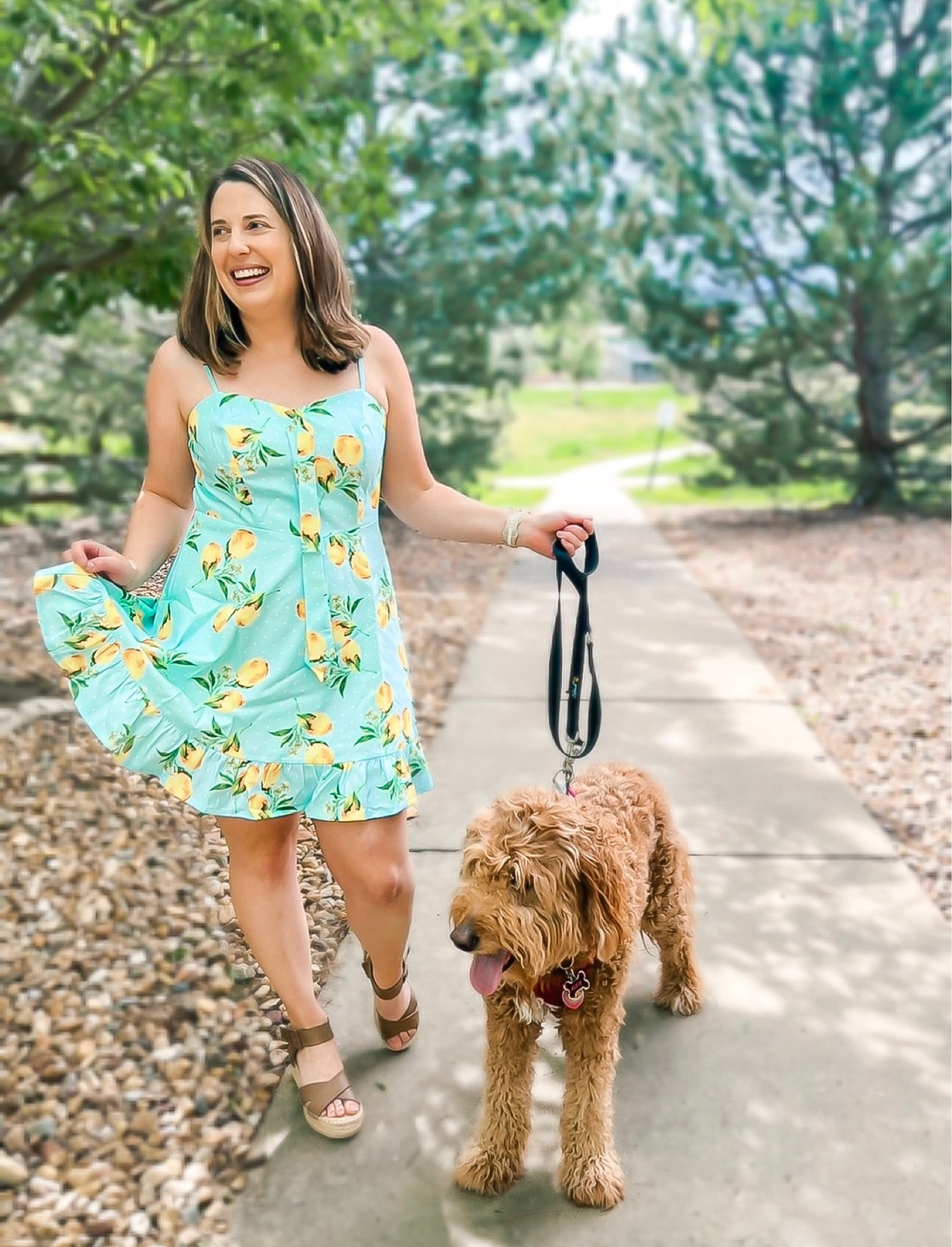 Amazon cute dress find. Lemon blue summer dress, summer babydoll, bridal shower dress, baby shower dress, brunch dress, dresses, dress finds, sandals, block sandals, wedge sandals, electric picks bracelet, YoumeandLupus 

#LTKFind #LTKSeasonal #LTKstyletip