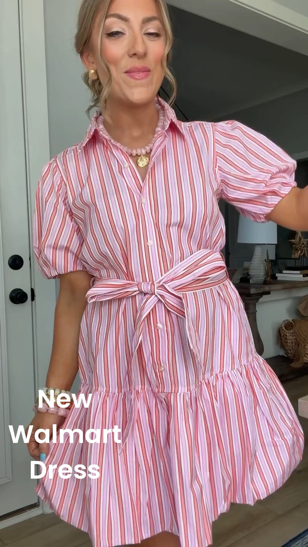 The dress that instantly makes me feel put together 💕 This pink striped shirt dress is equal parts classic and fun, and the waist tie creates such a flattering shape. It’s lightweight, comfortable, and perfect for summer.

✨ Functional button-front style
✨ Flattering tie waist
✨ Lightweight fabric
✨ Perfect for brunch, church, work, or weekend plans

#WalmartFashion #ShirtDress #PinkDress #AffordableFashion #WalmartFinds #SummerStyle #OOTD #FashionFinds #StyleInspiration #BudgetFriendlyFashion

#LTKootd #LTKPetite