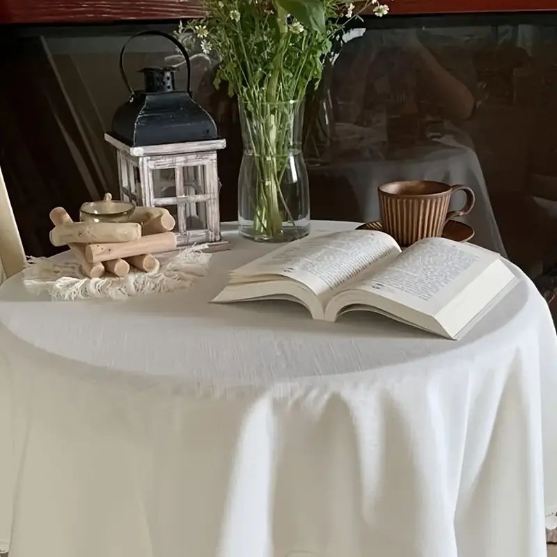 Polyester Tablecloth Cotton White Tassel Table Cloth - Temu | Temu Affiliate Program