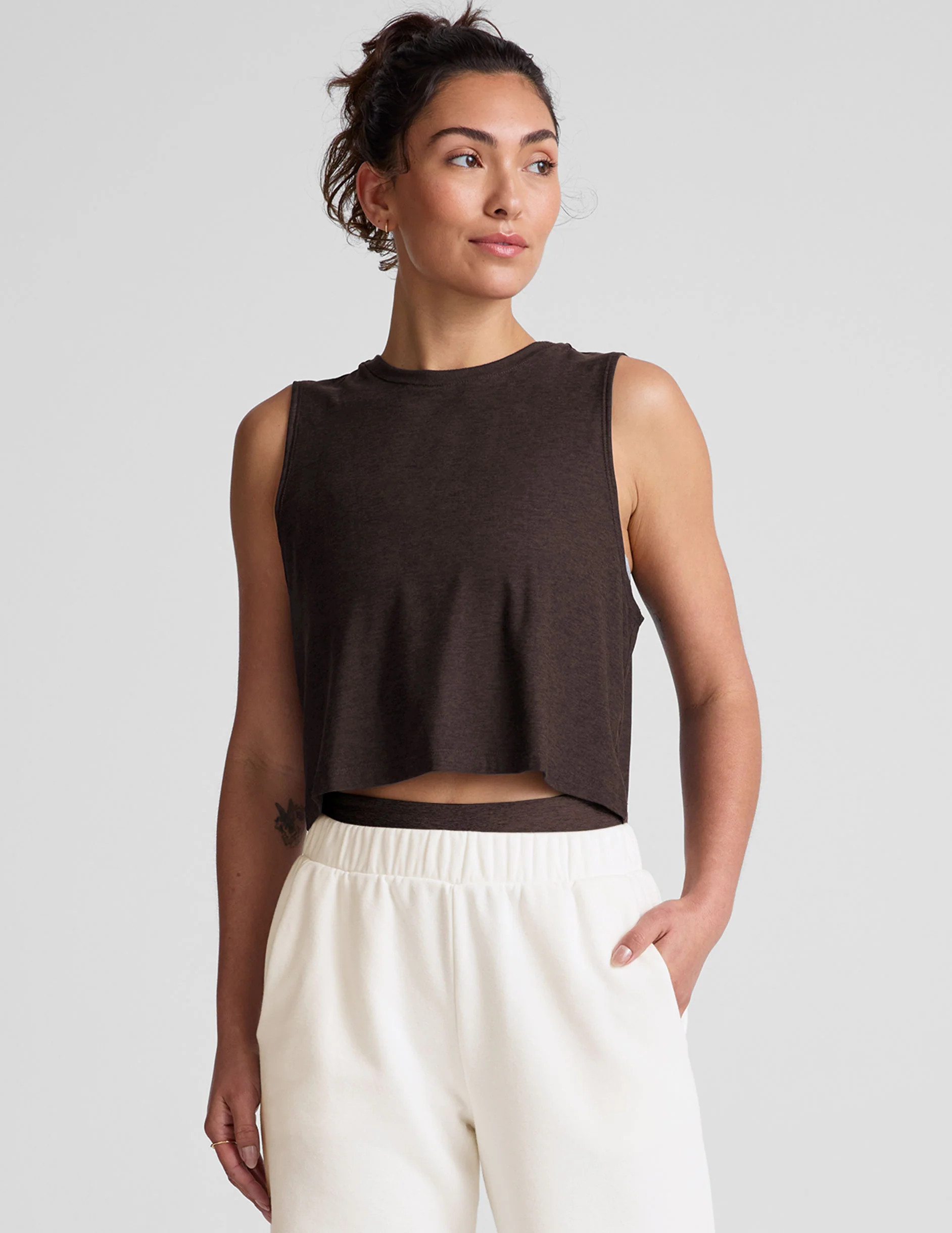 Featherweight Minimal Cropped Tank | Beyond Yoga | Beyond Yoga