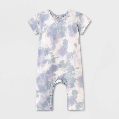 Grayson Mini Baby Boys' Tie-Dye Jumpsuit - Blue | Target