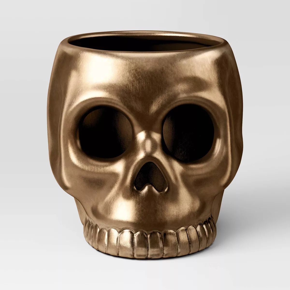 Large Skull Halloween Candle Holder Gold - Threshold™ | Target
