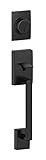 Schlage F58 CEN 622 Century Single Cylinder Exterior Entrance Handleset Lock, Matte Black (Exterior  | Amazon (US)