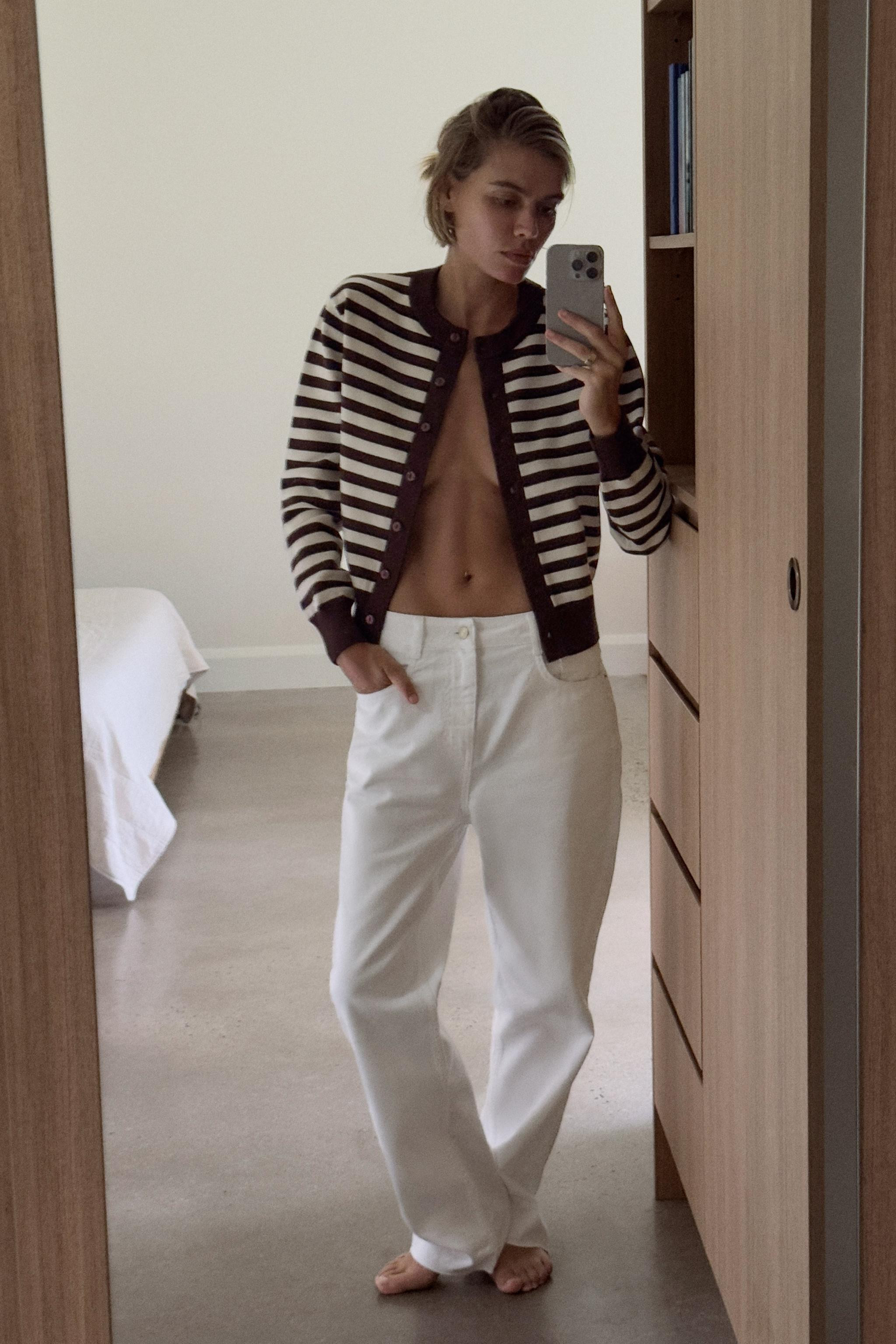 STRIPED KNIT JACKET | Zara US