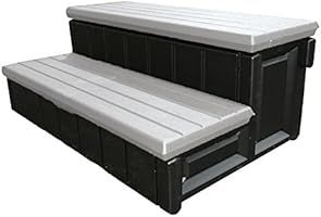 Leisure Accents Deluxe Spa Step, 36 Inches Long, Gray/ Black | Amazon (US)