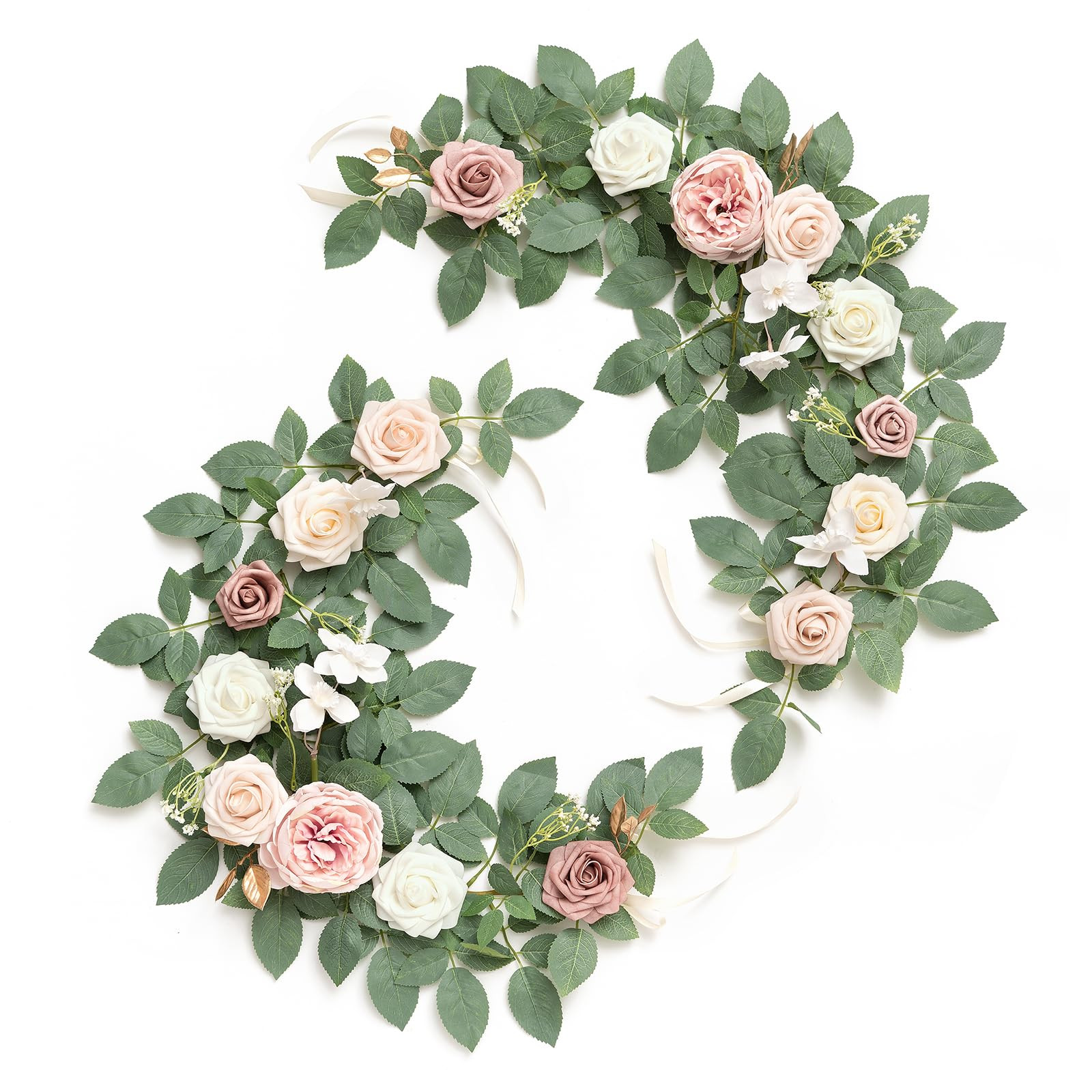 Ling's Moment 2Pack 2ft Dusty Rose Artificial Flower Garland Lantern Flower Centerpieces Wedding ... | Amazon (US)