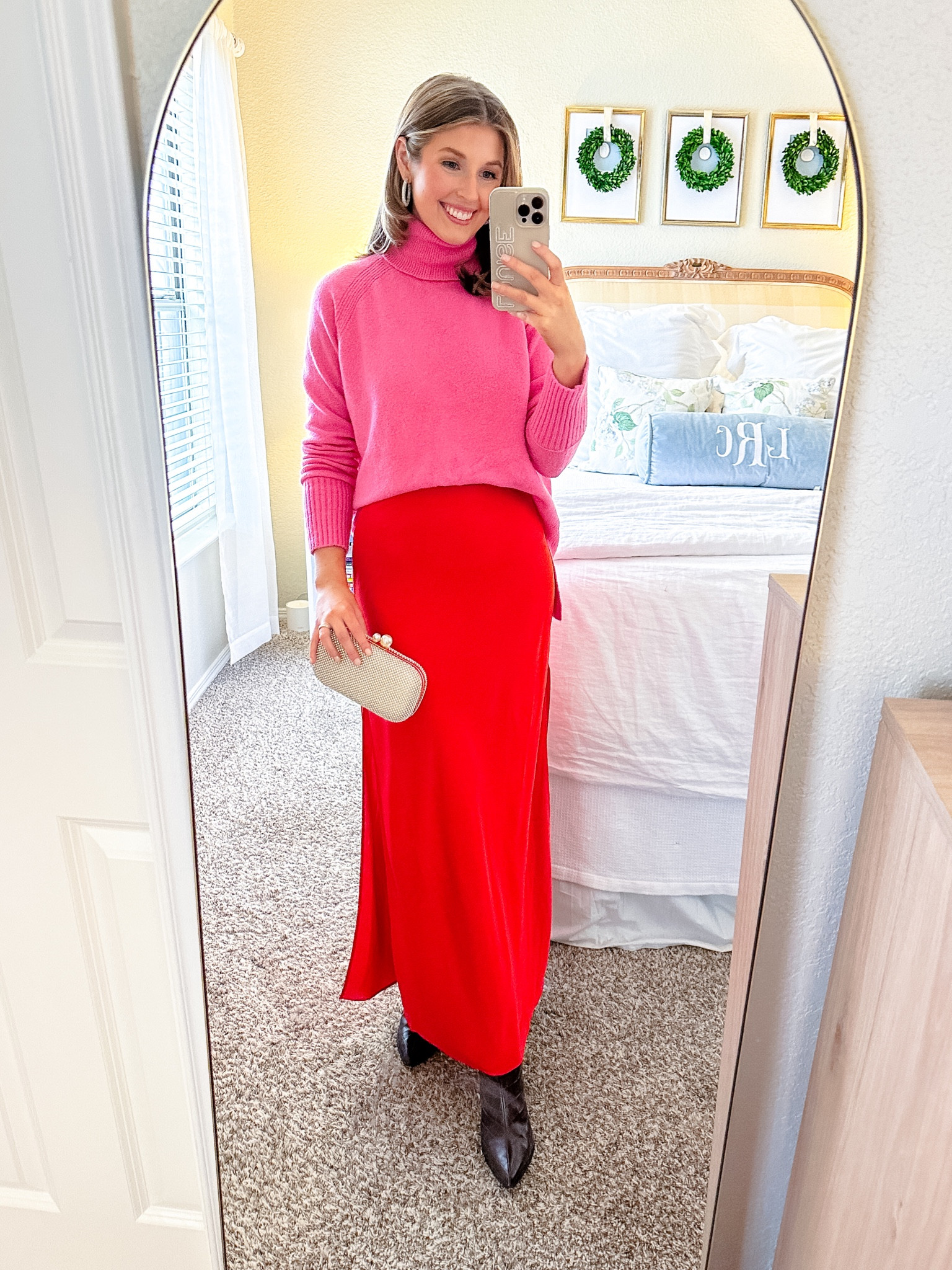 Midi skirt outfit! Turtleneck is old from J.Crew!

Holiday outfit // work holiday outfit // red skirt 

#LTKstyletip #LTKHoliday #LTKparties