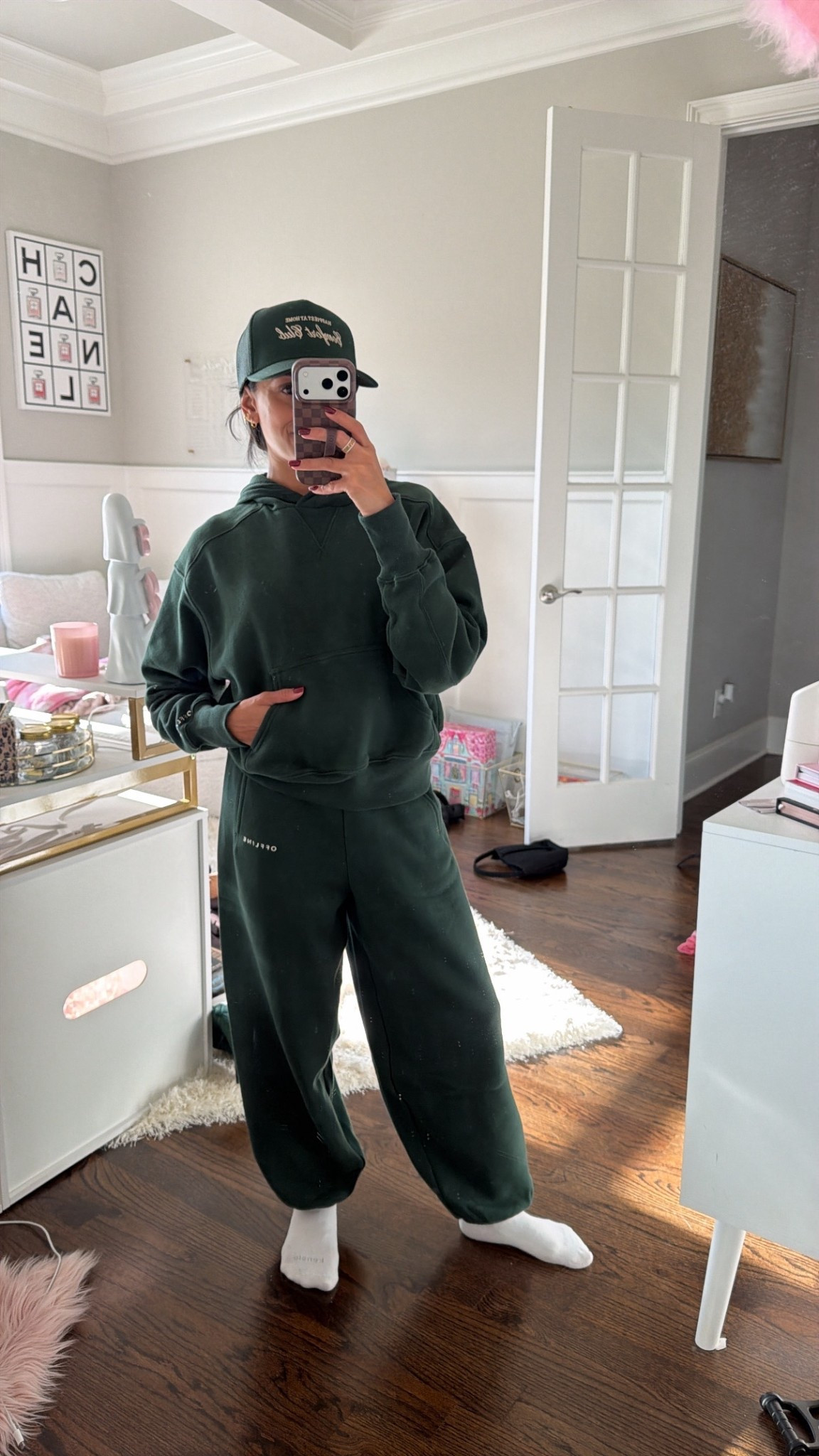 Dark green lounge set
Hoodie and joggers matching set
Xs in hoodie
Xxs in joggers
Aerie offline sale
Trucker hat


#LTKSaleAlert #LTKStyleTip #LTKPetite